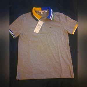 Lacoste Boys Gray Polo Size 10